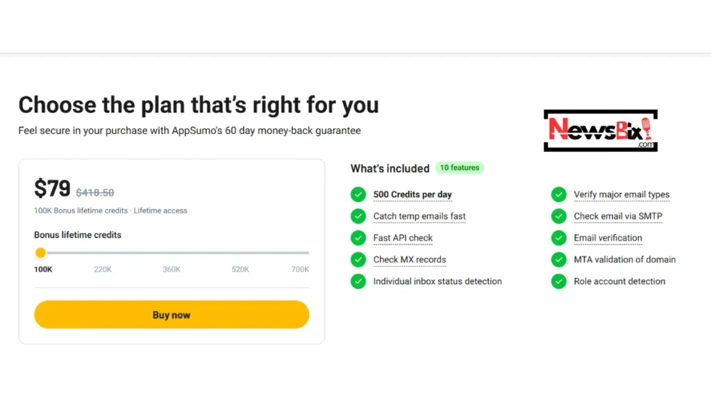 Reoon Email Verifier Lifetime Deal pricing